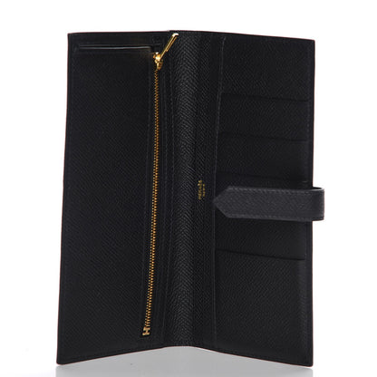 Hermes Epsom Bearn Gusset Wallet Black 5 of 8