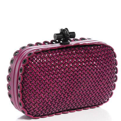 Bottega Veneta Leather Knot Clutch Orchid 3 of 7