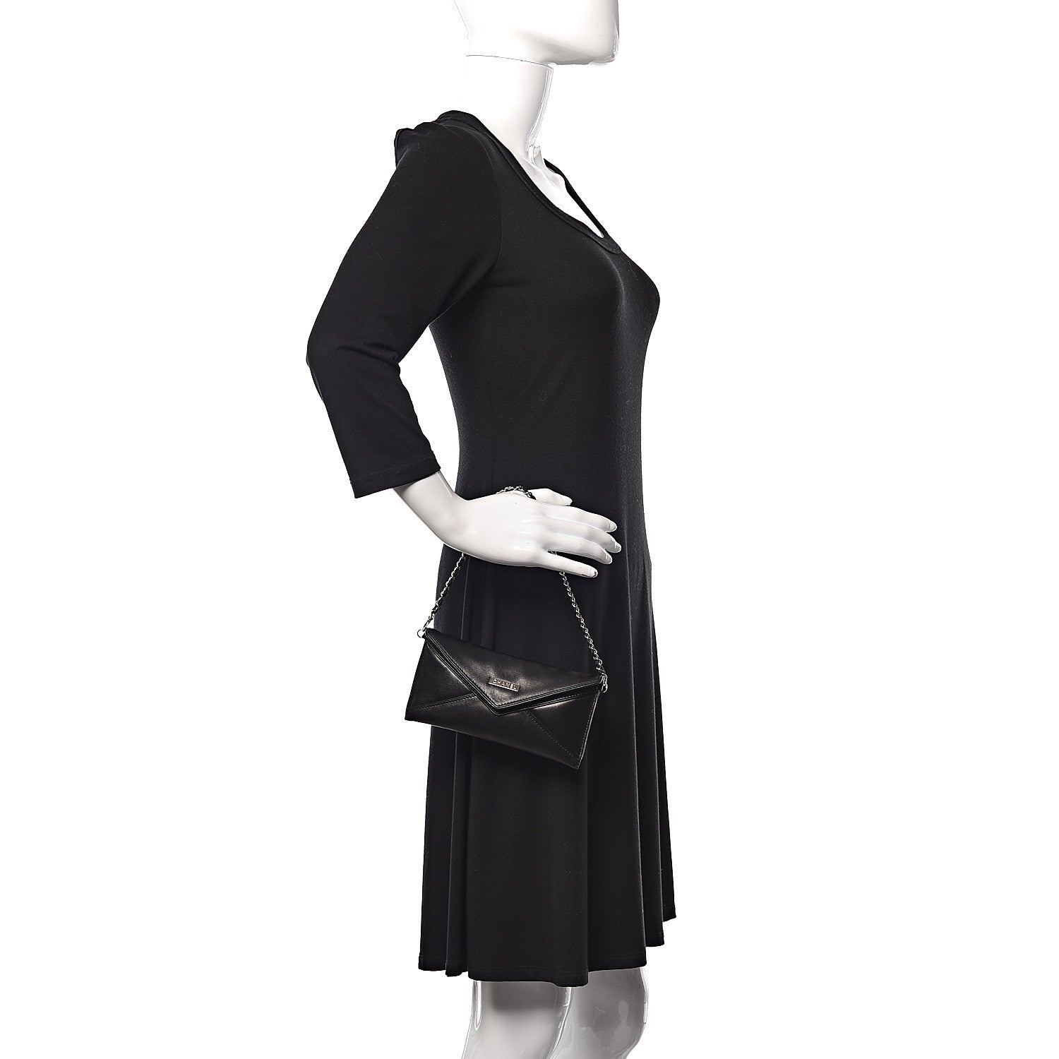 Chanel Lambskin Envelope 31 Rue Cambon Chain Clutch Black 2 of 16