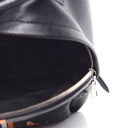 Louis Vuitton Lambskin Spaceship Embossed Palm Springs Backpack PM Black 4 of 9