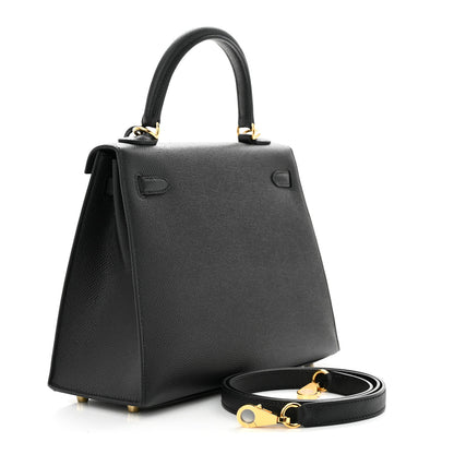 Hermes Epsom Kelly Sellier 25 Black 3 of 11