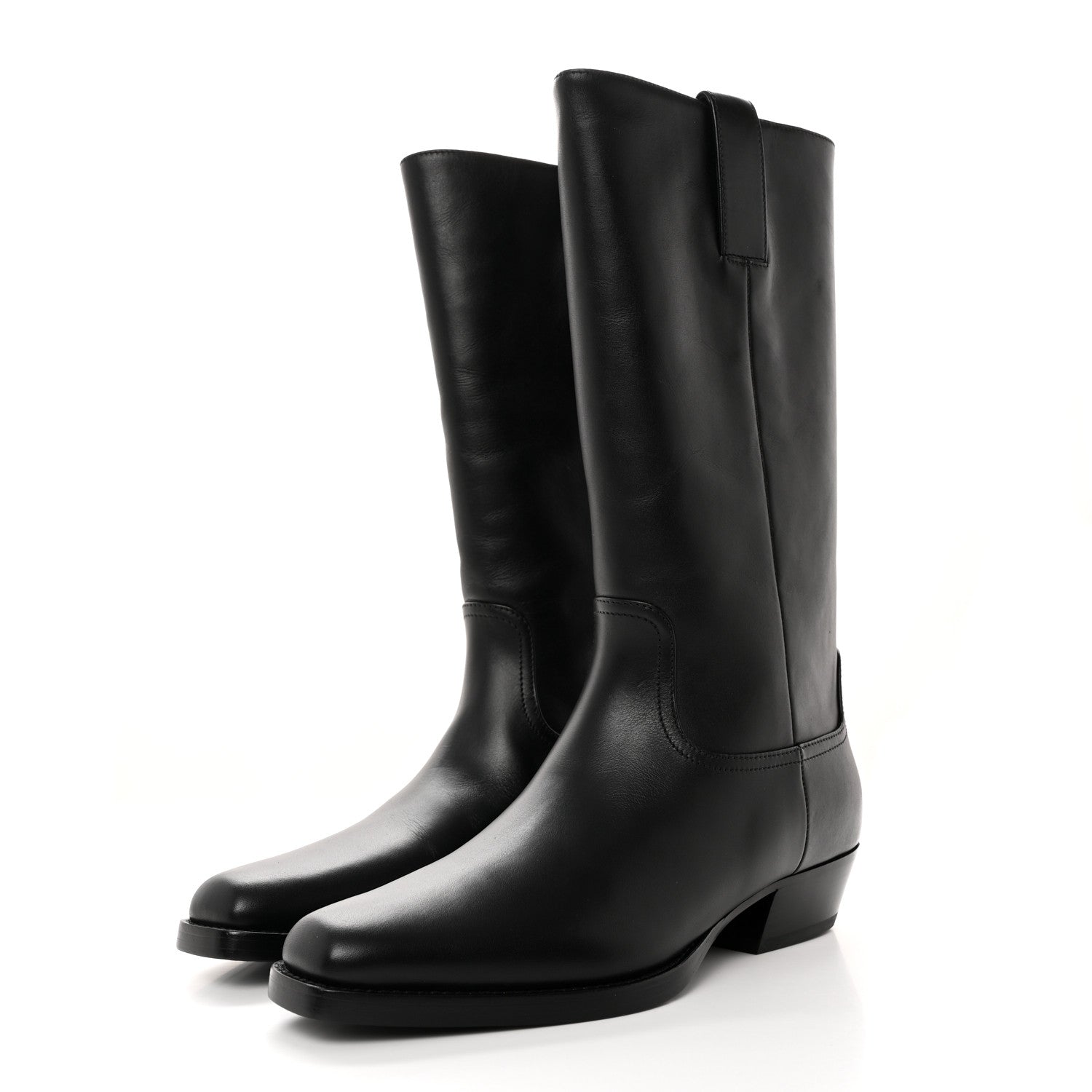 Chanel Calfskin CC High Boots 41 Black 3 of 8