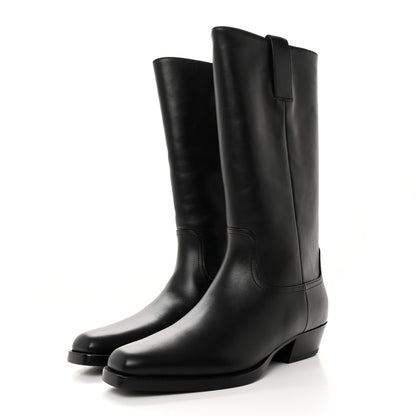 Chanel Calfskin CC High Boots 41 Black 3 of 8