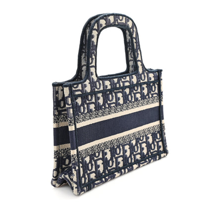 Christian Dior Oblique Mini Book Tote Blue Multicolor 3 of 11