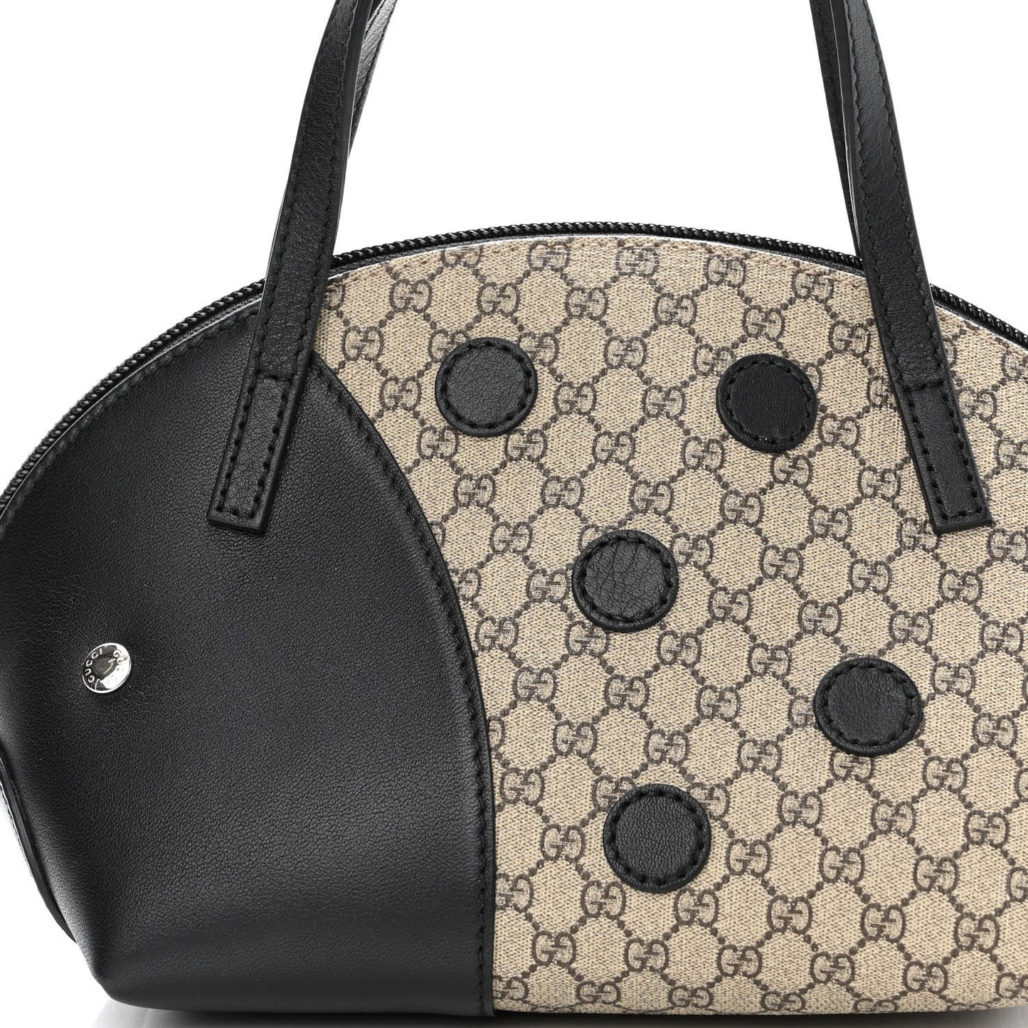 GG Supreme Monogram Children's Zoo Ladybug Bag Navy
