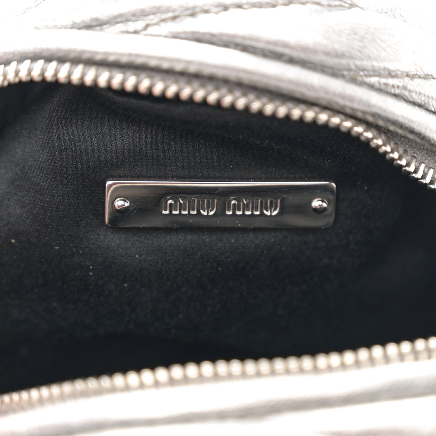 Metallic Nappa Matelasse Lux Mini Backpack Cromo