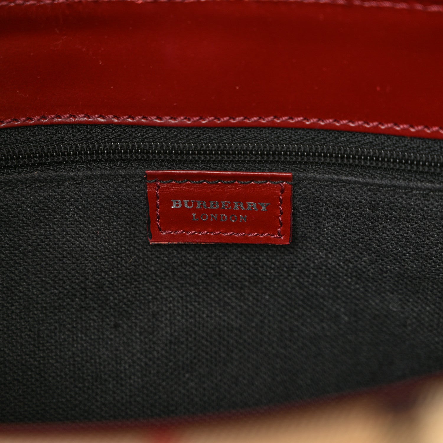Burberry Haymarket Check Shoulder Bag Military Red 6 of 10