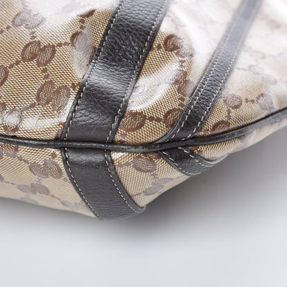 Gucci Crystal Monogram Medium Abbey Convertible Tote Dark Brown 7 of 12