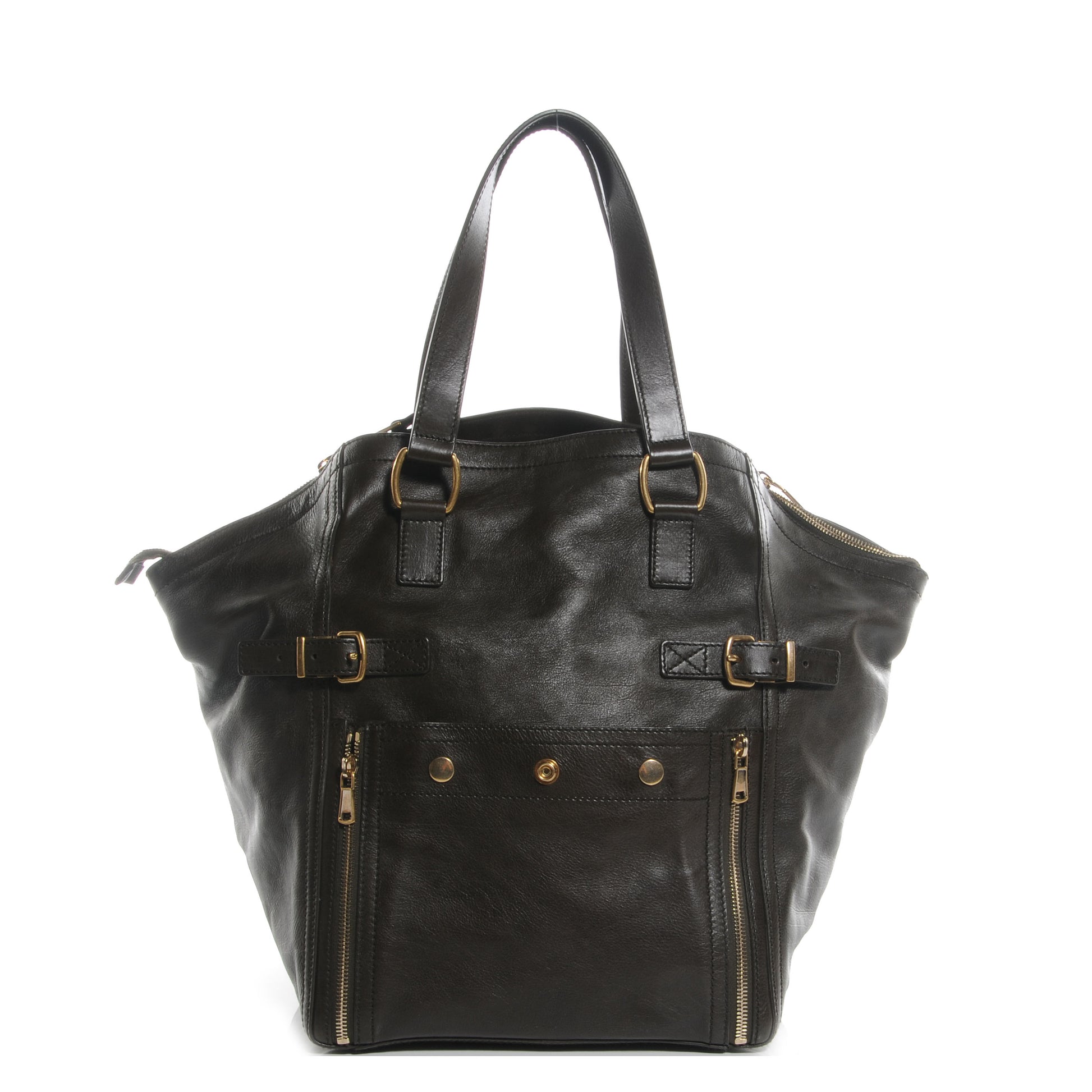 Saint Laurent Medium Downtown Tote Olive 1 of 10