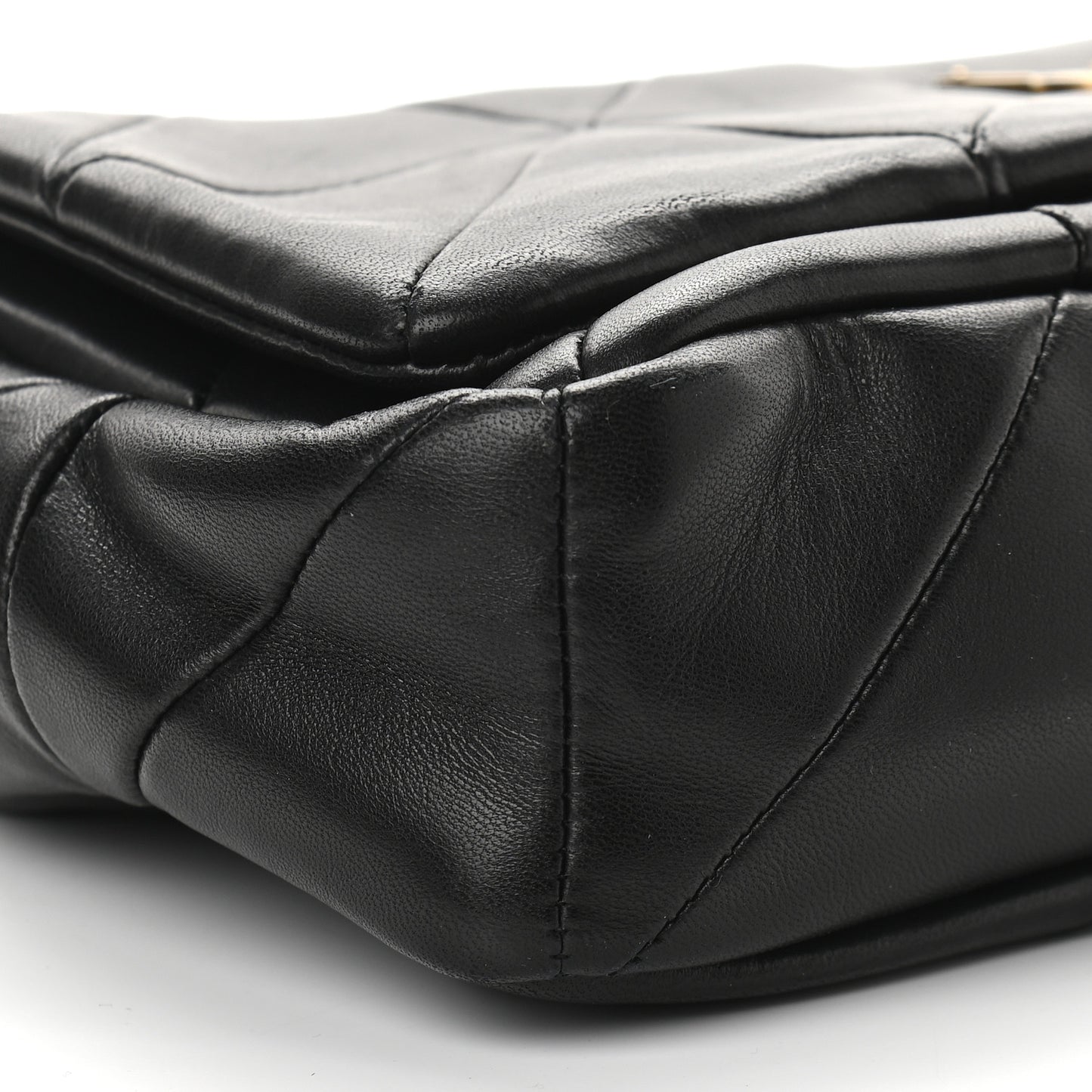 Lambskin Patchwork Monogram Medium Jamie Black