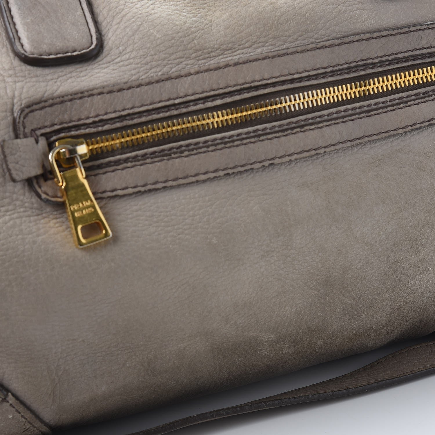 Prada Cervo Deerskin East West Top Handle Bag Pomice 23 of 28