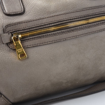 Prada Cervo Deerskin East West Top Handle Bag Pomice 23 of 28