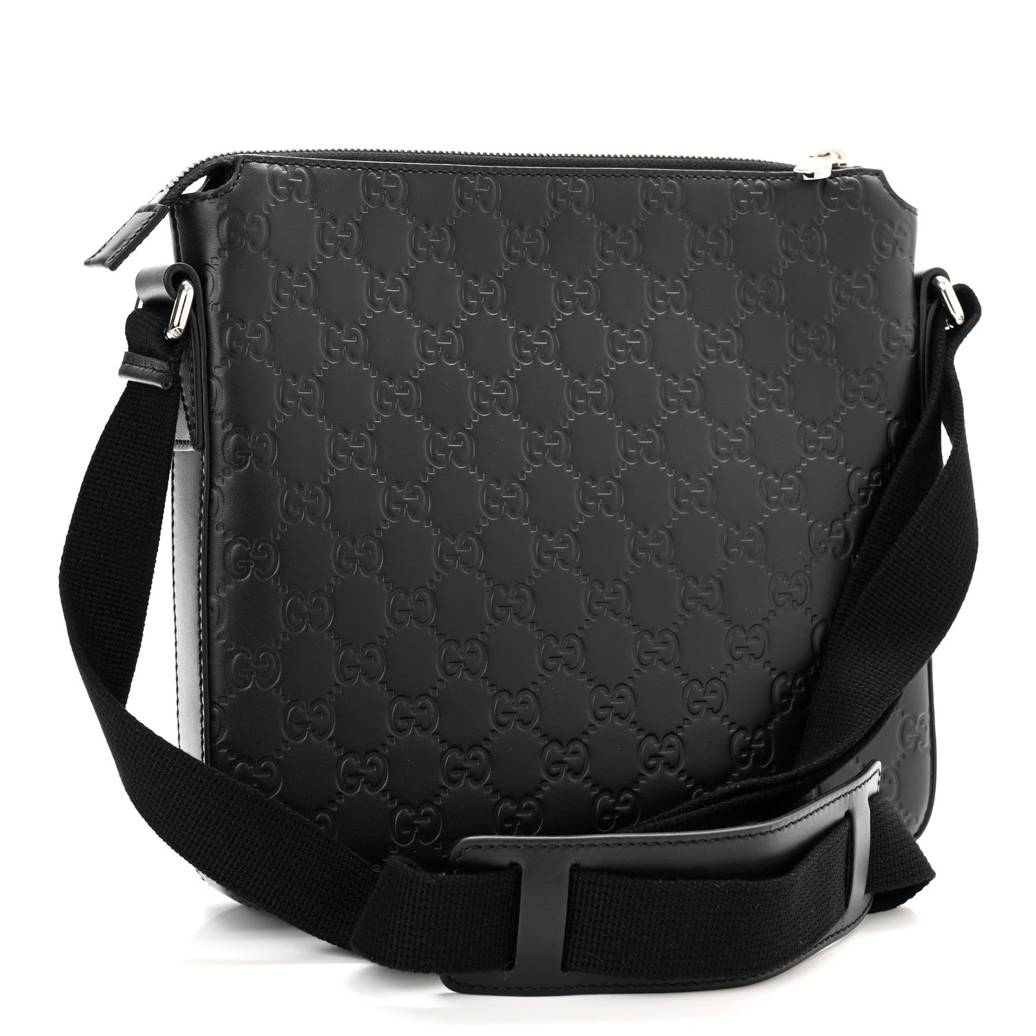 Gucci Guccissima Signature Small Messenger Bag Black 3 of 10