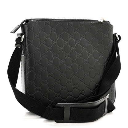 Gucci Guccissima Signature Small Messenger Bag Black 3 of 10
