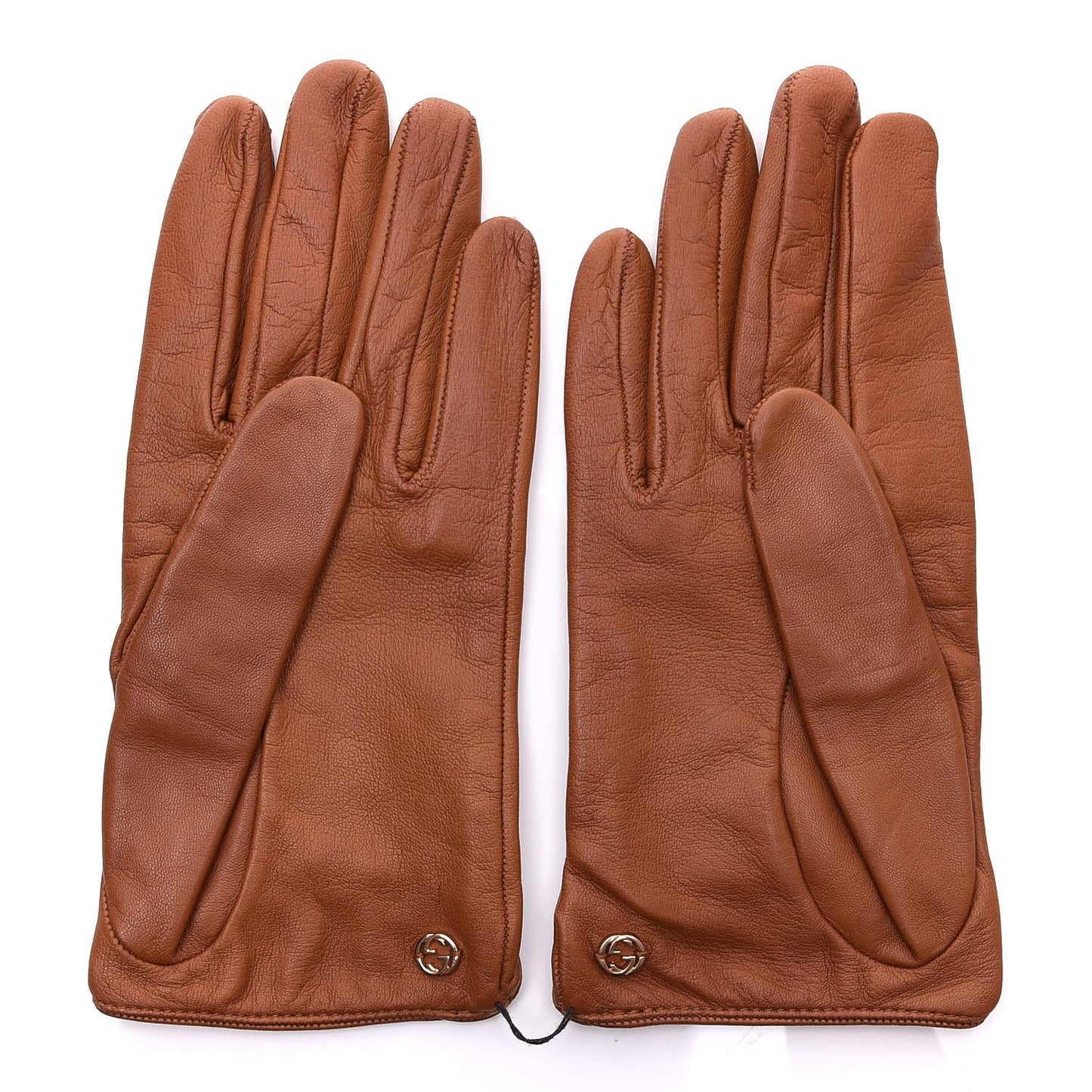 Nappa Interlocking G Driving Gloves 7 Brown