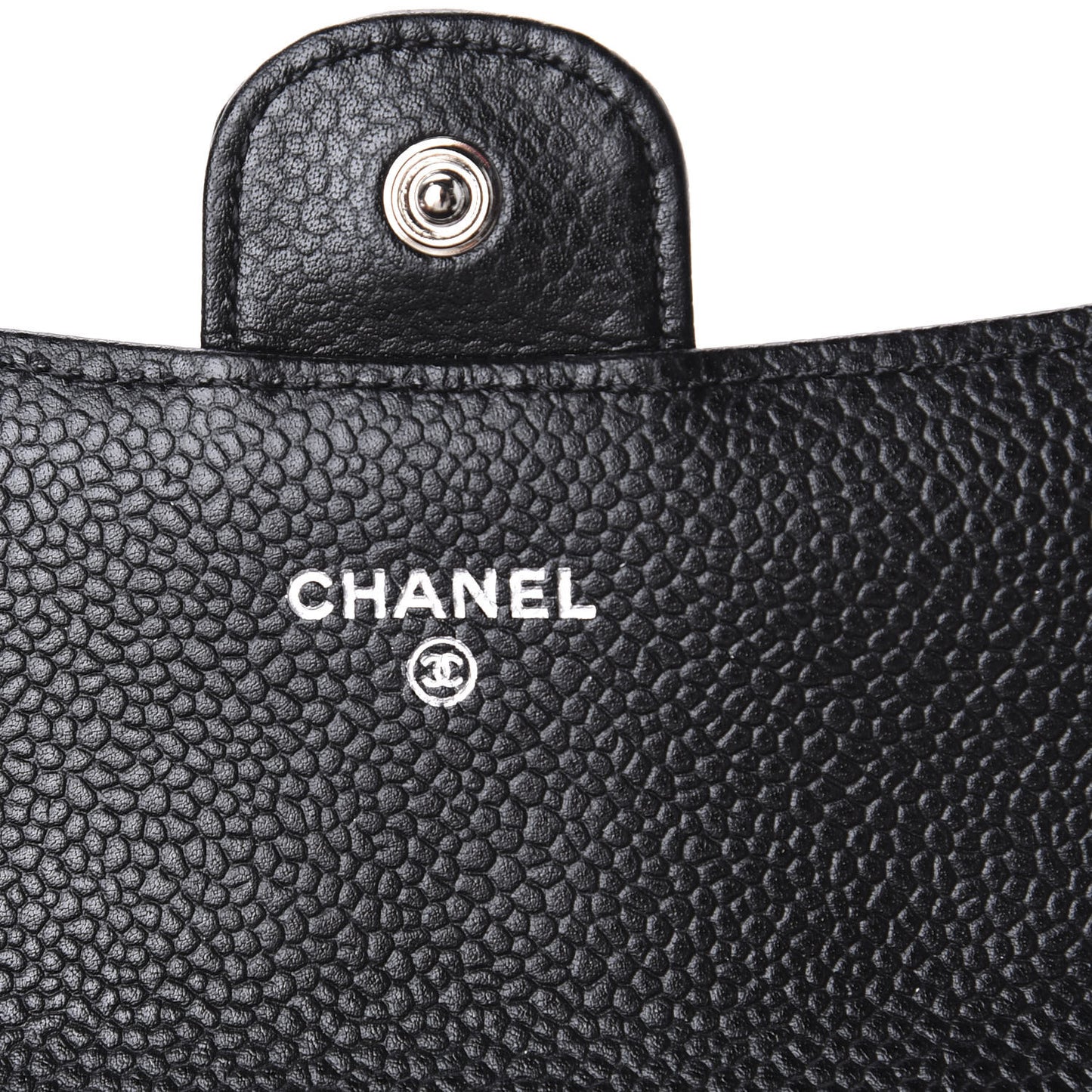 Caviar Quilted Large Flap Wallet Black