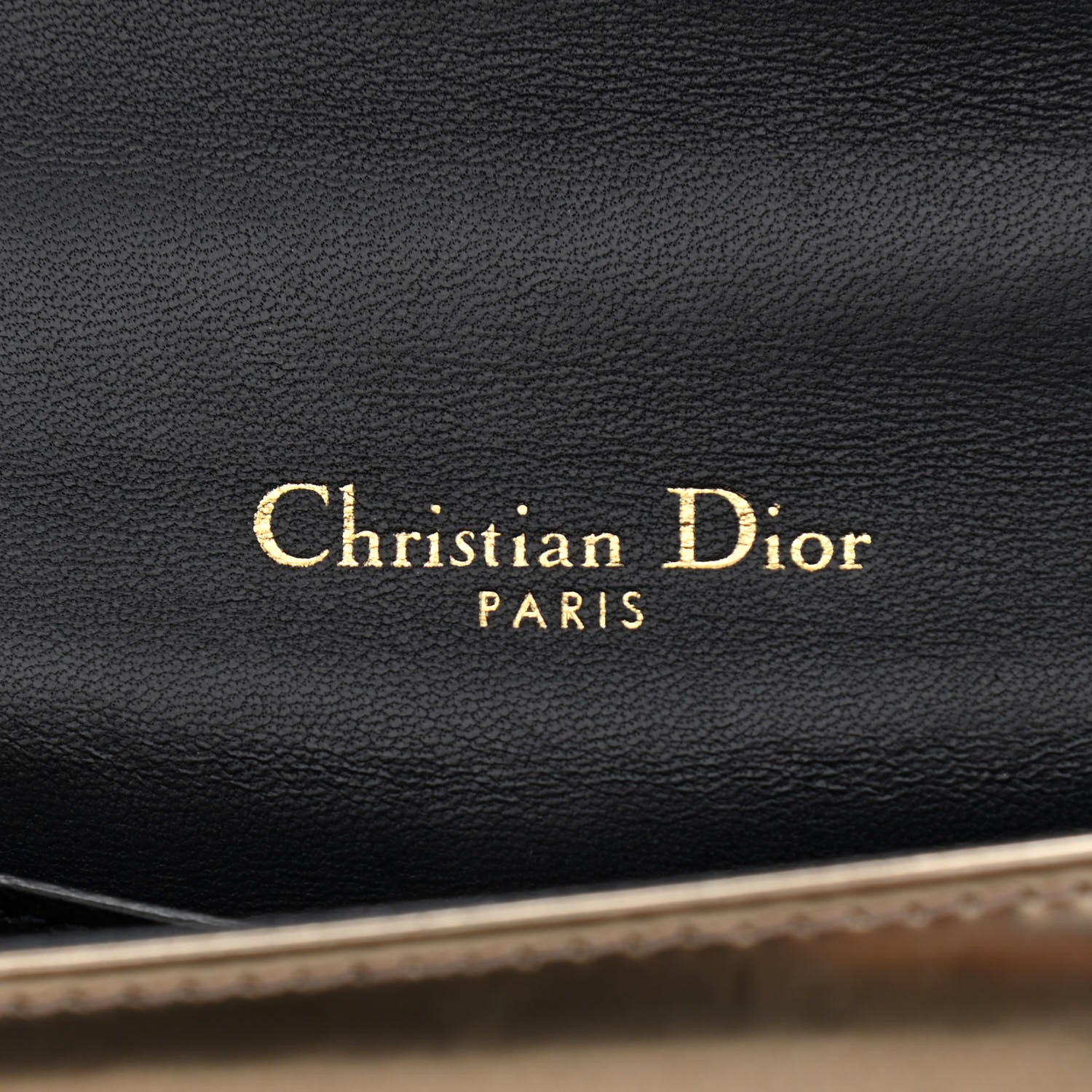 Christian Dior Metallic Patent Micro-Cannage Mini Diorama Flap Bag Gold 5 of 9