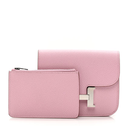 Hermes Epsom Constance Slim Wallet Mauve Sylvestre 1 of 9