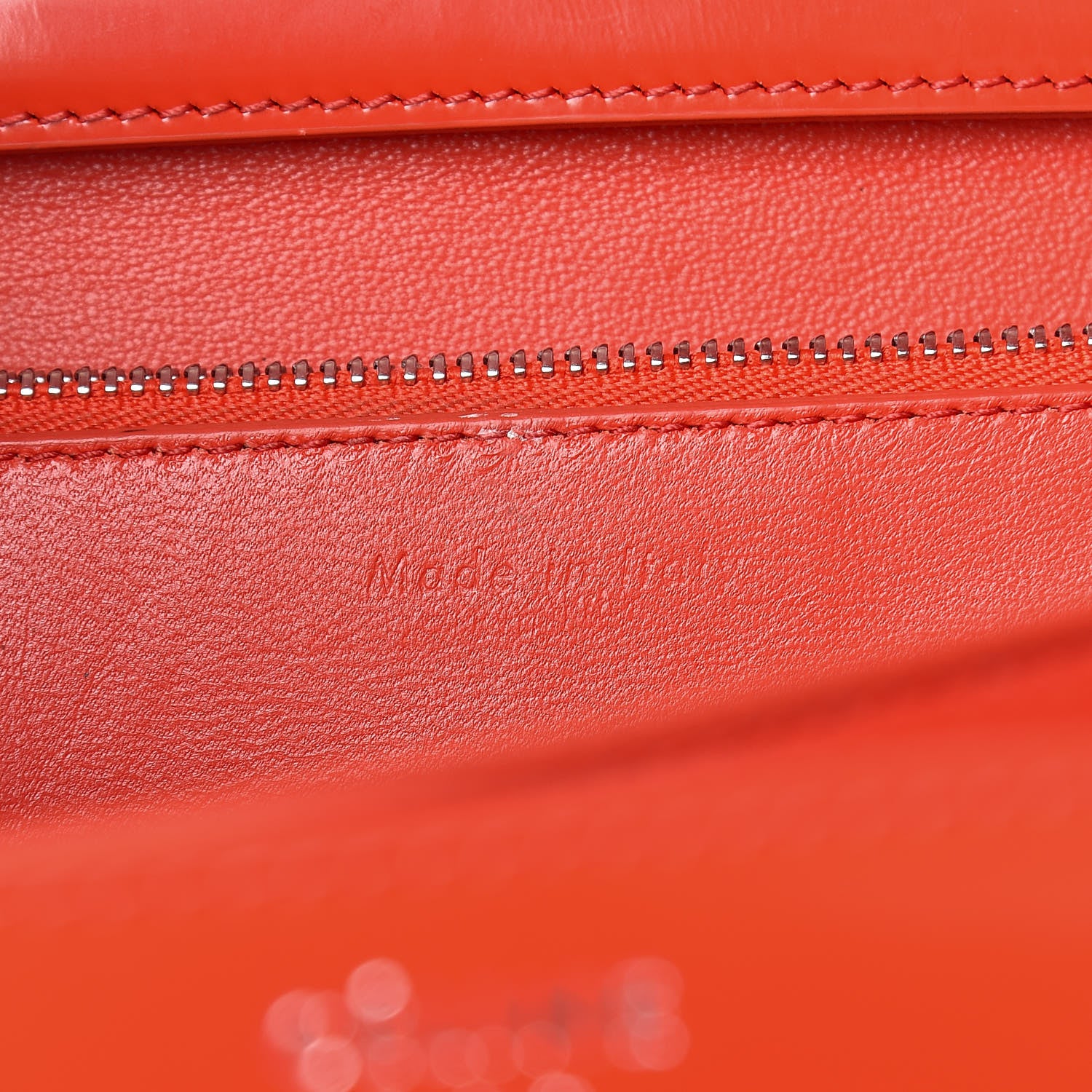 Celine Spazzolato Calfskin Classic Box Medium Flap Vermillion 7 of 15