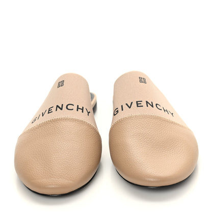 Givenchy Lambskin Bedford Logo Mule Slides 40 Beige 2 of 7