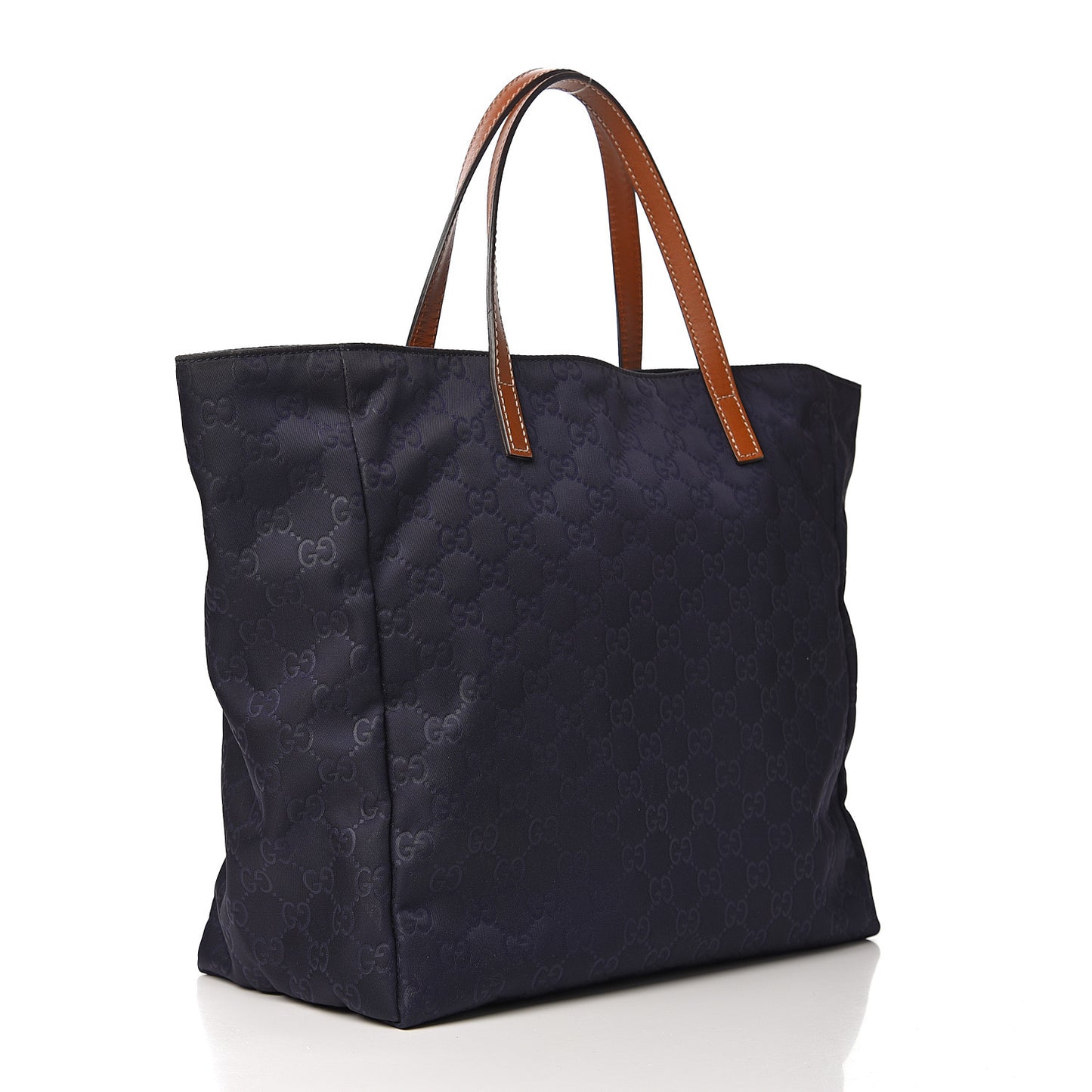 Nylon Monogram Medium Tote Navy