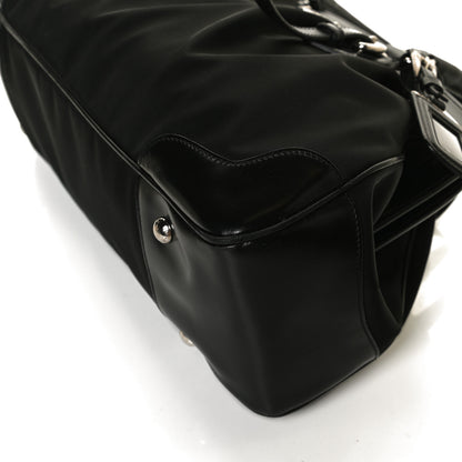 Prada Tessuto Nylon Calfskin Frame Satchel Black 12 of 17