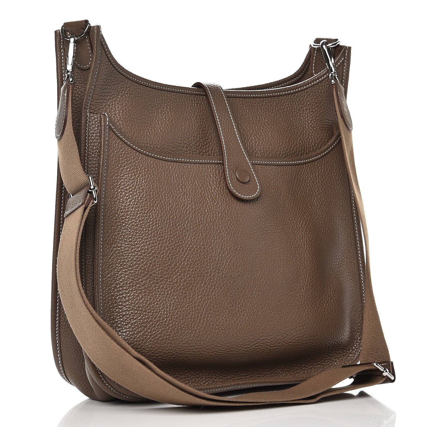Hermes Taurillon Clemence Evelyne III GM Etoupe 3 of 8