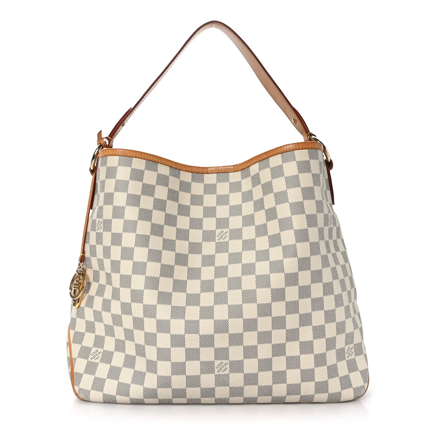 Louis Vuitton Damier Azur Delightful MM Rose Ballerine 1 of 8