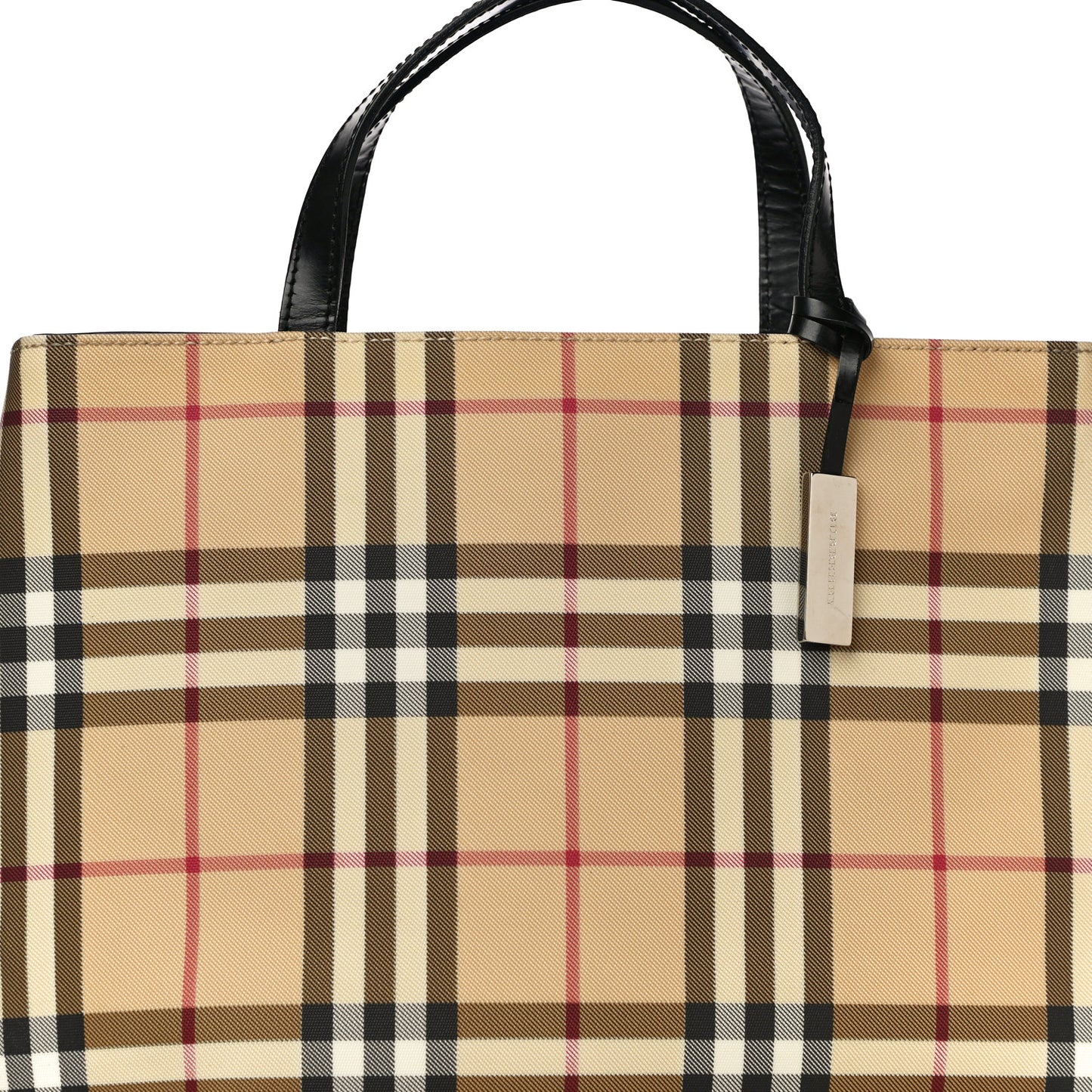 Canvas House Check Small Tote Black