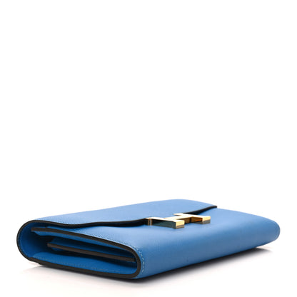 Hermes Evercolor Constance Long Wallet Bleu Zellige 4 of 7