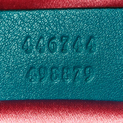 Gucci Velvet Matelasse Embroidered Mini GG Marmont Shoulder Bag Pavone Cyan 7 of 13