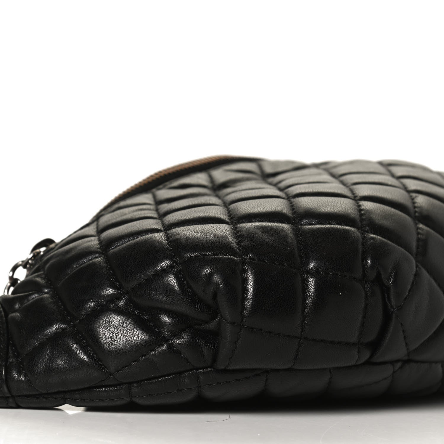 Chanel Lambskin Quilted Banane Waist Bag Fanny Pack Black 9 of 13