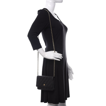 Chanel Caviar Quilted Wallet On Chain WOC Black 2 of 12