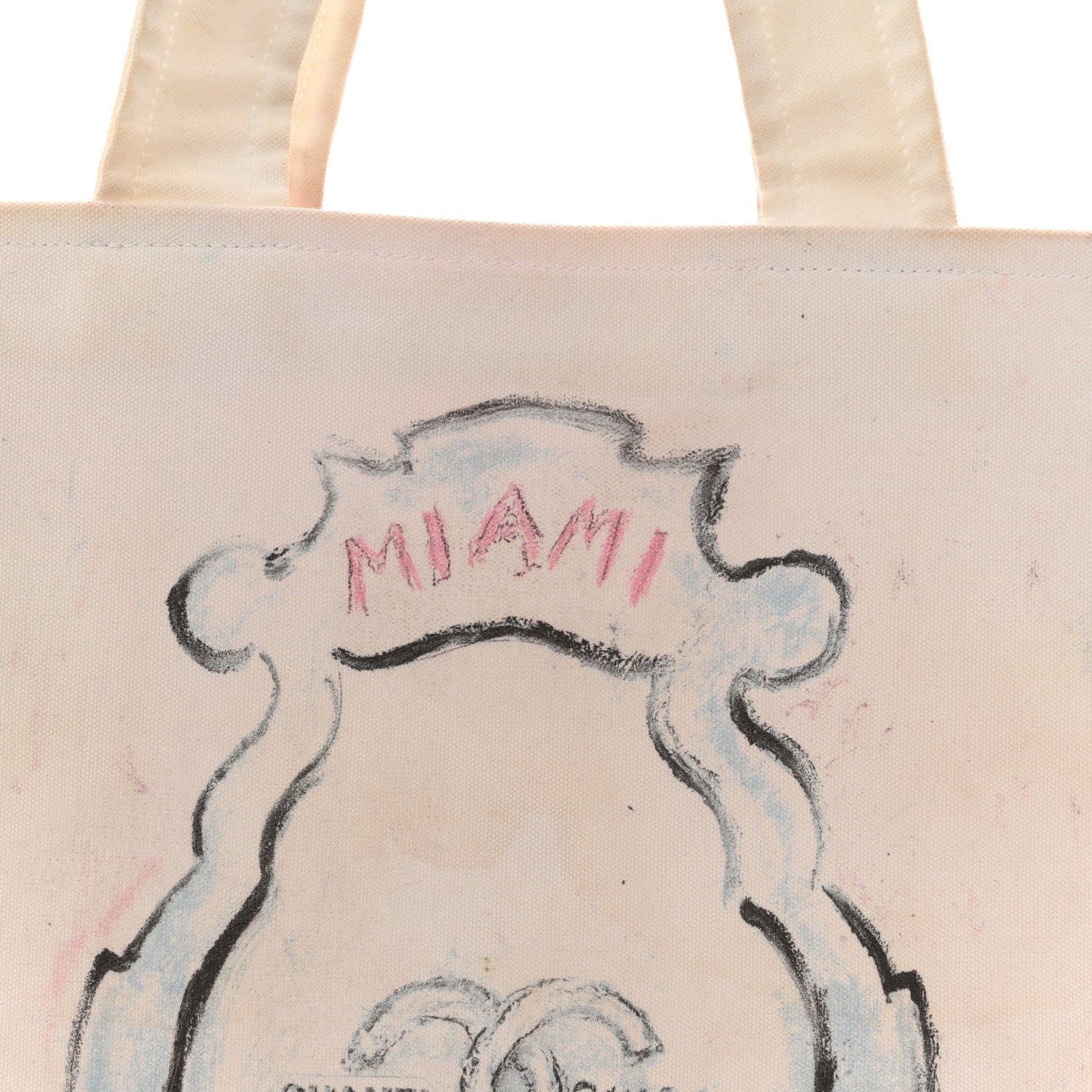 Chanel Canvas Miami Tote White 8 of 14