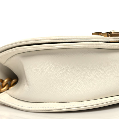 Chanel Caviar Quilted Small Boy Messenger Bag White 9 of 11