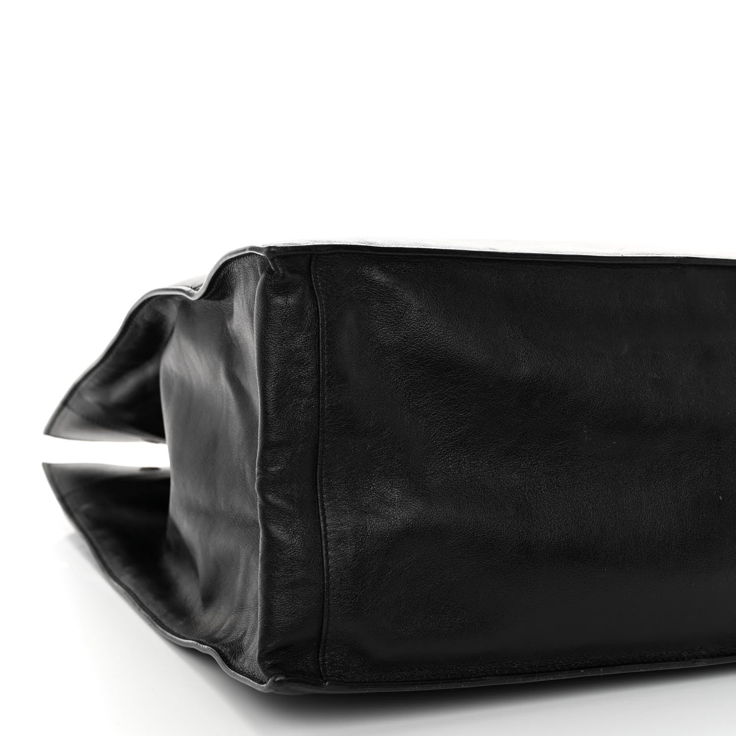 Saint Laurent Calfskin Rive Gauche North South Tote Black 8 of 9