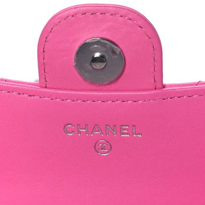 Chanel Lambskin Quilted Flap Phone Holder With Chain Neon Pink 7 of 13