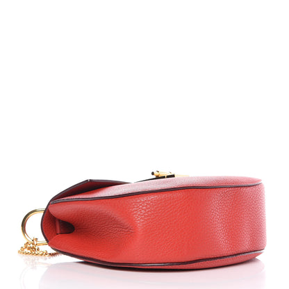 Chloe Grained Lambskin Drew Shoulder Bag Plaid Red 4 of 15