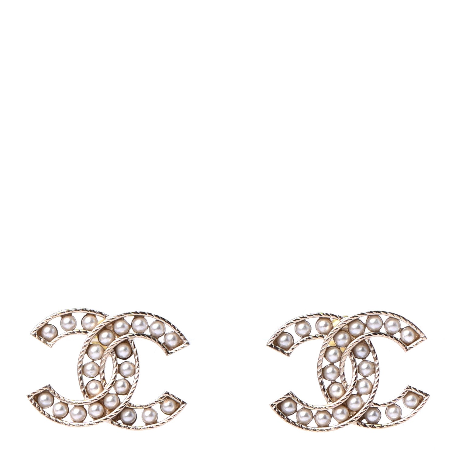 Chanel Pearl CC Earrings Gold 1 of 4