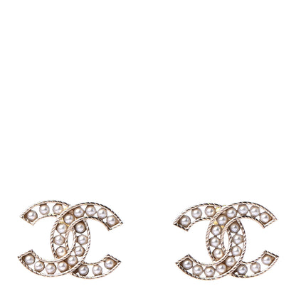 Chanel Pearl CC Earrings Gold 1 of 4