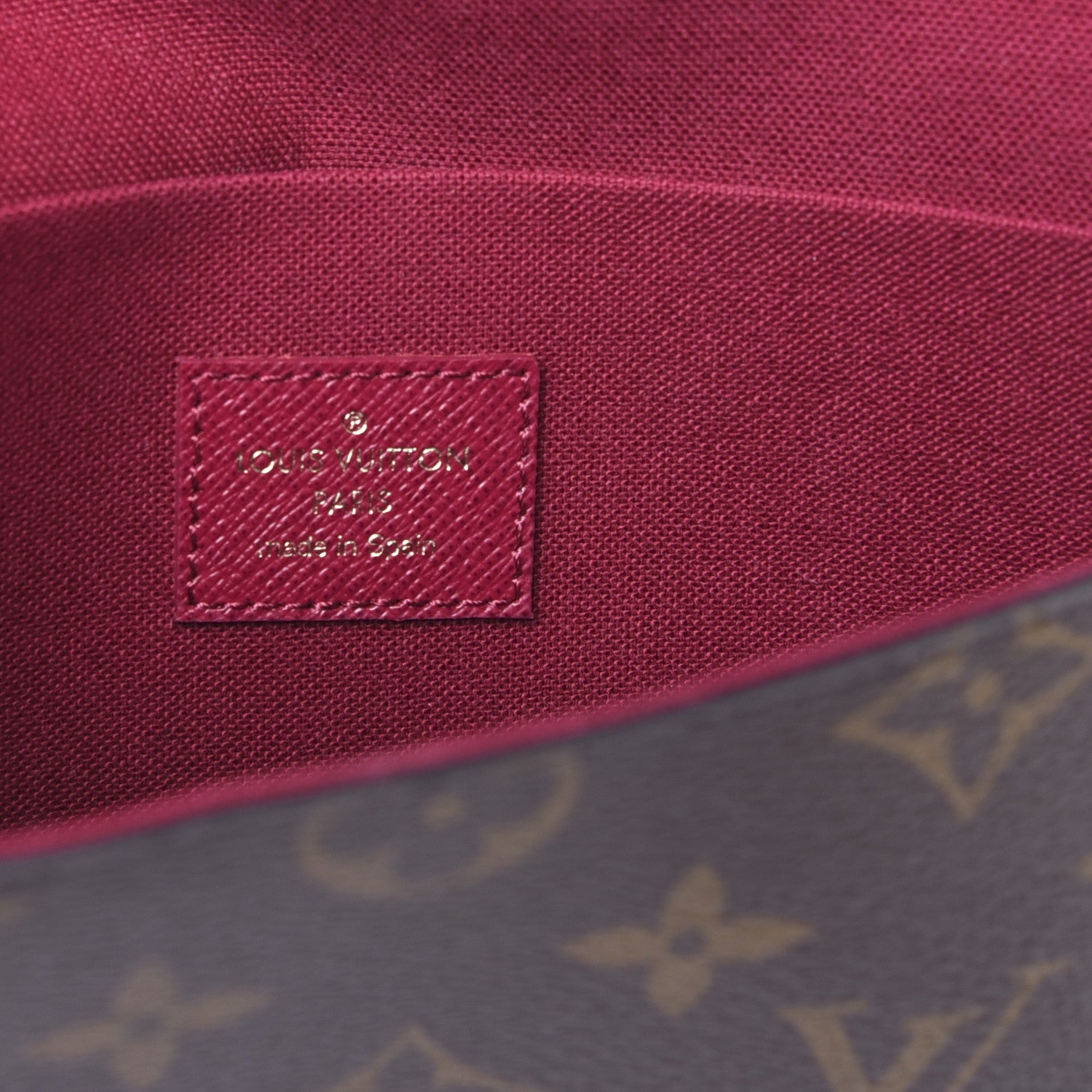 Louis Vuitton Monogram Pochette Felicie Chain Wallet Fuchsia 8 of 15