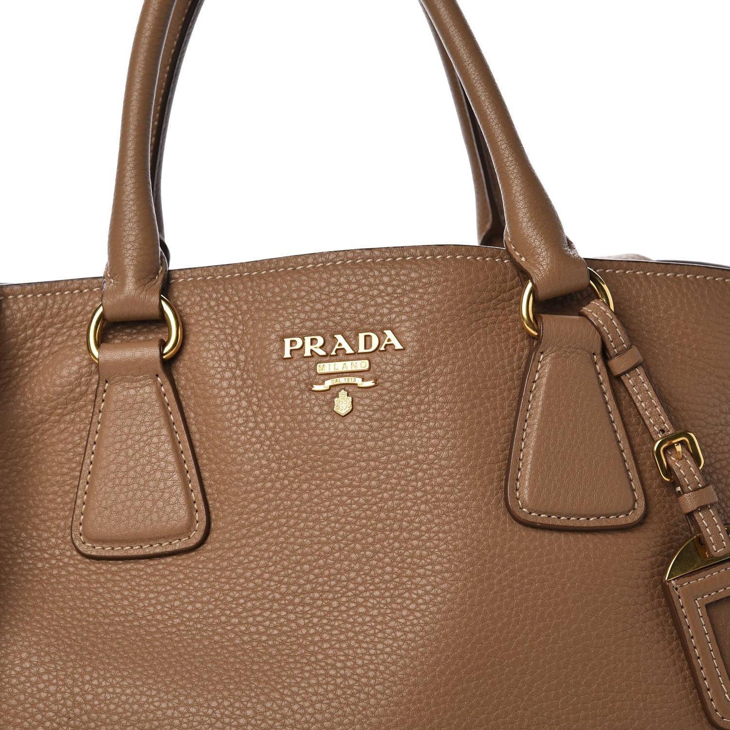 Prada Vitello Daino Tote Sesamo 9 of 10