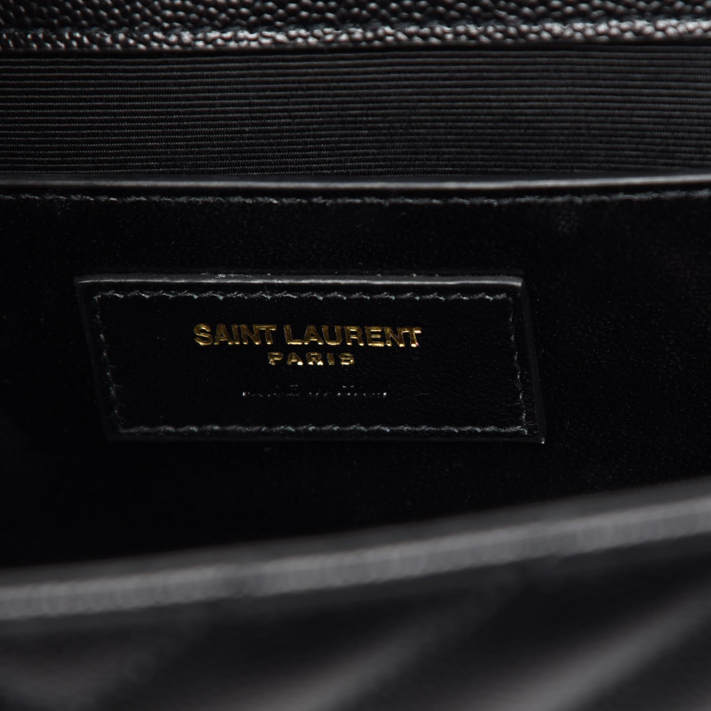 Grain De Poudre Matelasse Chevron Medium Monogram Satchel Black
