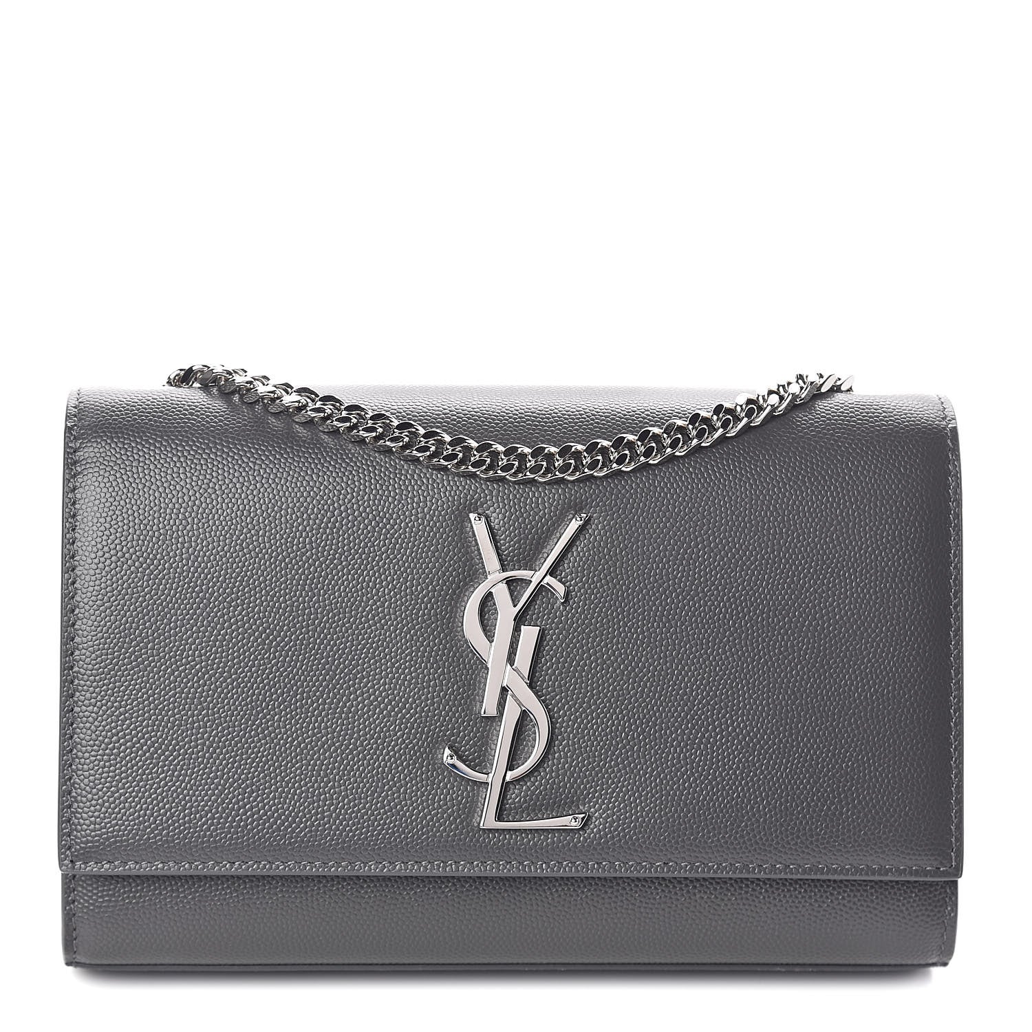 Saint Laurent Grain De Poudre Small Monogram Kate Satchel Storm 1 of 9