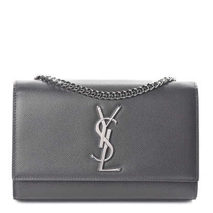 Saint Laurent Grain De Poudre Small Monogram Kate Satchel Storm 1 of 9