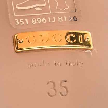 Gucci Cosmos Softy Calfskin Wooden Interlocking G Cut-Out 30/120mm Platform Sandals 35 Cuir 7 of 8