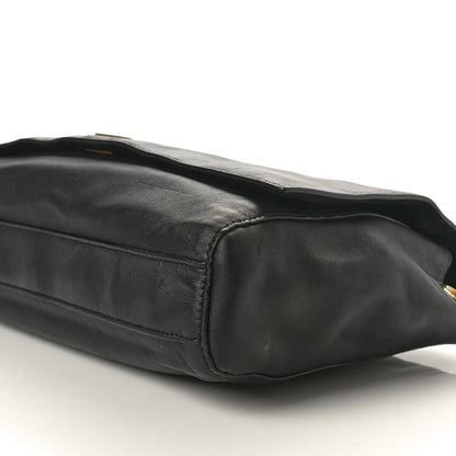 Saint Laurent Smooth Calfskin Suede Medium Reversible Monogram Kate Satchel Black 17 of 18