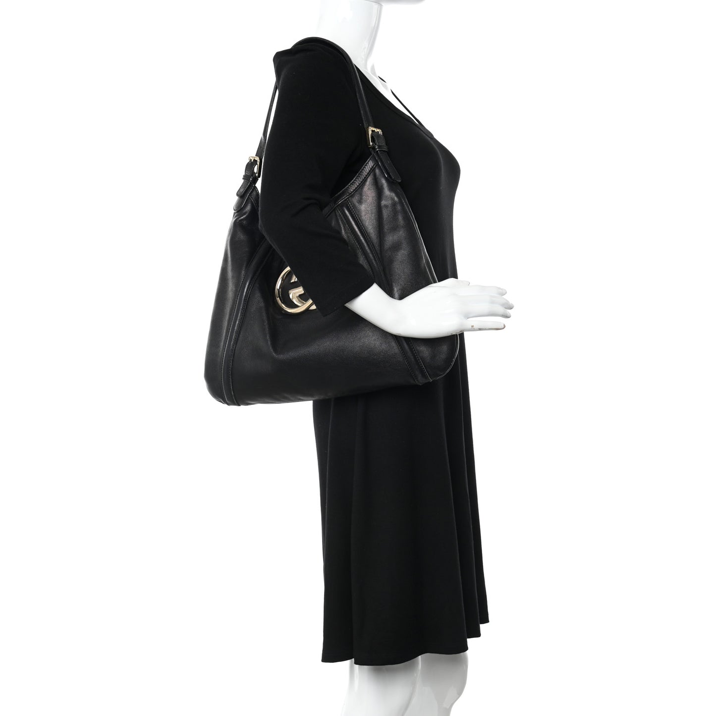 Calfskin Medium Britt Hobo Black
