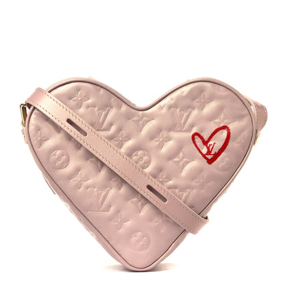 Louis Vuitton Lambskin Embossed Monogram Fall In Love Sac Coeur Light Pink 1 of 5