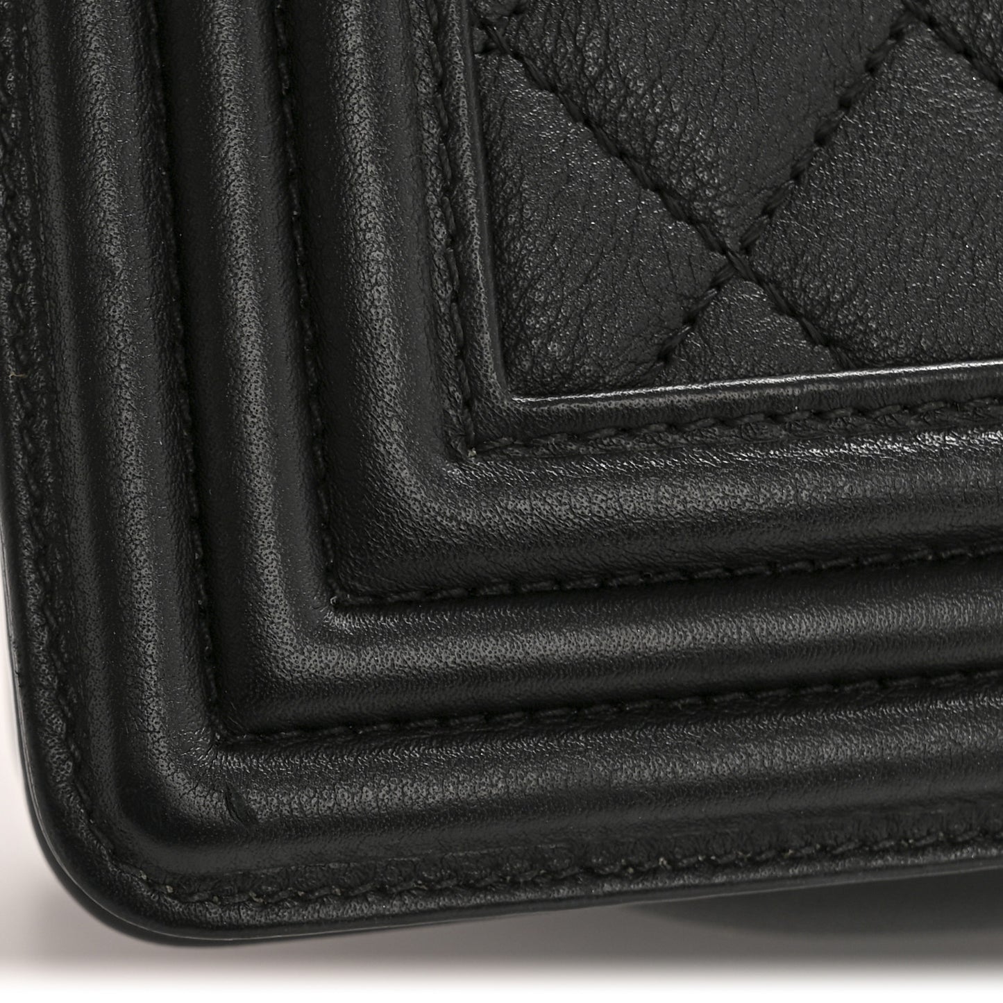 Calfskin Quilted Medium Boy Flap Black